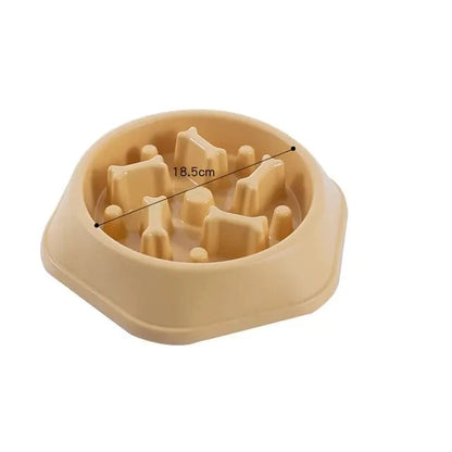 Slow Feeder Bone Design Pet Bowl